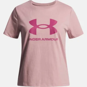 UA BIG LOGO SS TOURMALINE PINK