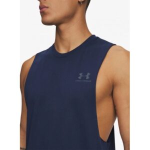 UA LEFT CHEST CUT OFF TANK-ACADEMY